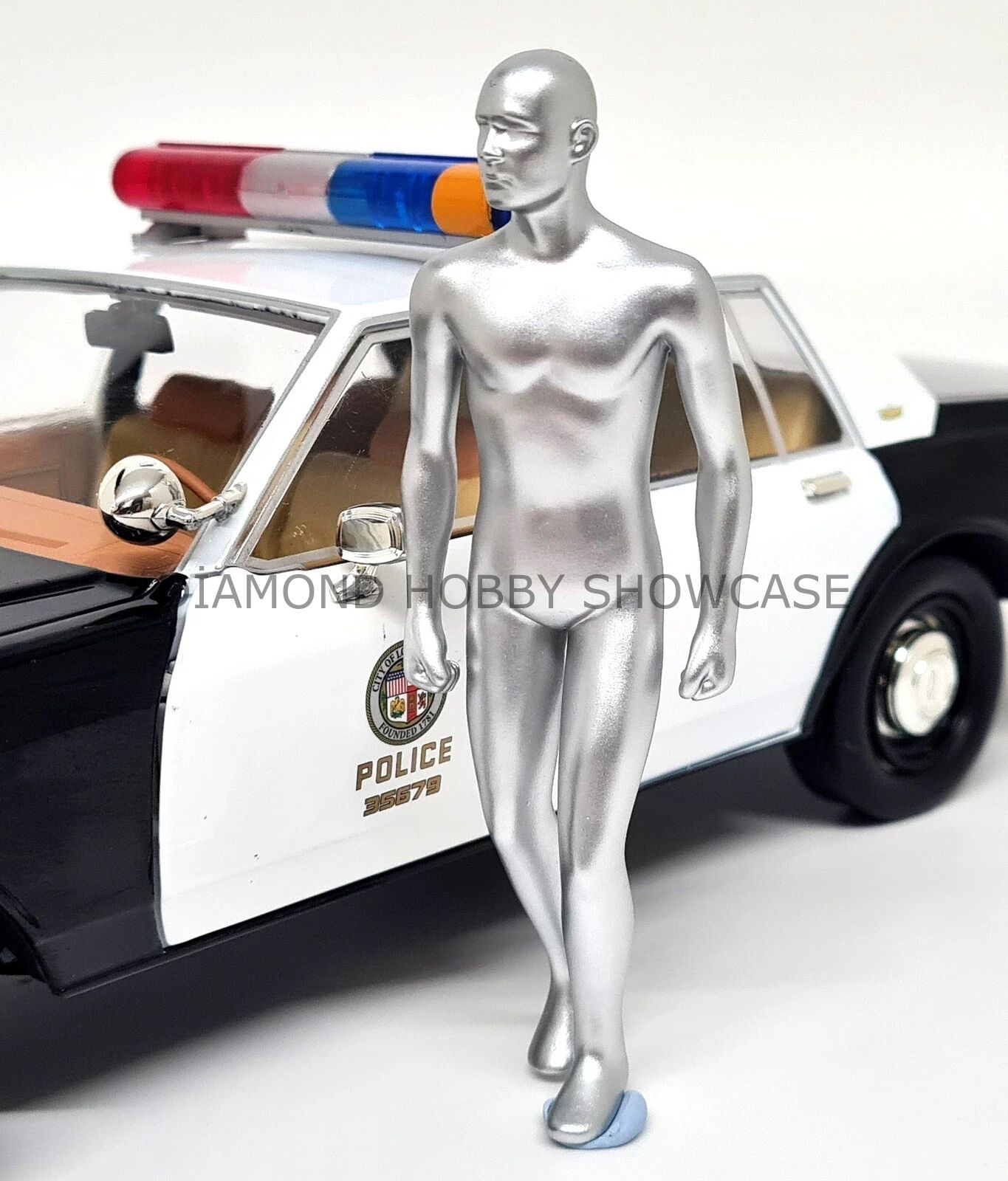 Greenlight 1/18 Terminator 2 Chevrolet Caprice 1987 Polis Arabası + T1000 Figürü