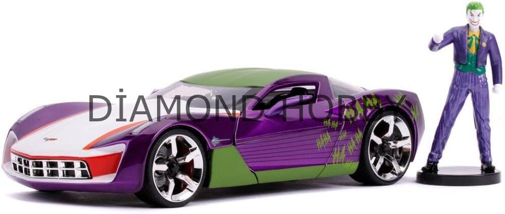 JADA TOYS 1/24 THE JOKER & 2009 CHEVY CORVETTE STINGRAY
