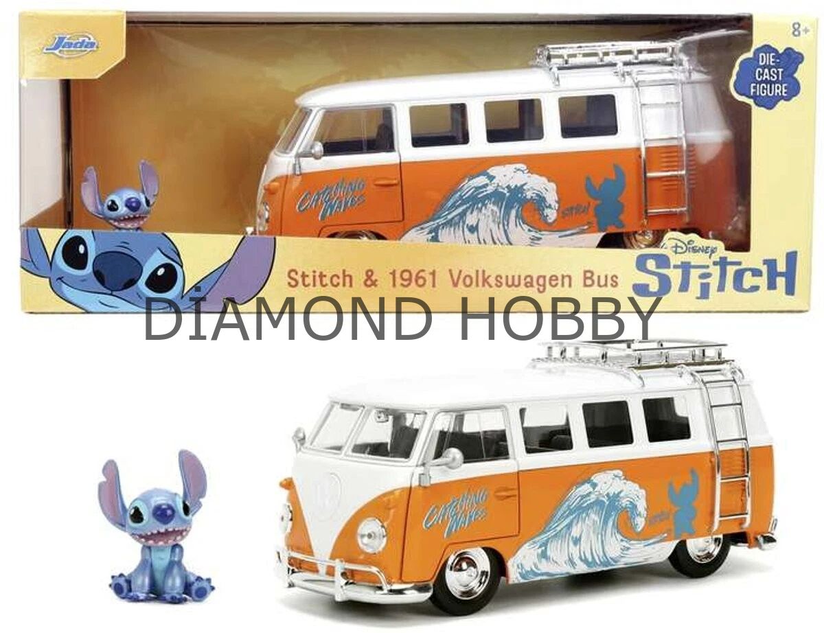 JADA TOYS.DİSNEY STİTCH & 1961 VOLKSWAGEN BUS. 1/24 ÖLÇEK..