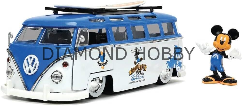 JADA  TOYS 1/24 Hollywood Rides 2022 Mickey Mouse Volkswagen T1 Otobüs