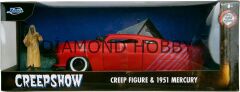 JADA TOYS 1/24 CREEPSHOW CREEP FIGURE & 1951 MERCURY
