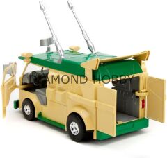 JADA TOYS 1/24 NINJA TURTLES DONATELLO & PARTY WAGON