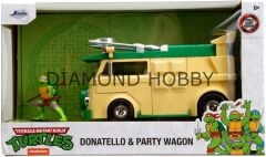 JADA TOYS 1/24 NINJA TURTLES DONATELLO & PARTY WAGON