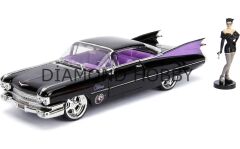 JADA TOYS 1/24 CATWOMAN & 1959 CADILLAC COUPE DEVILLE