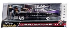 JADA TOYS 1/24 CATWOMAN & 1959 CADILLAC COUPE DEVILLE