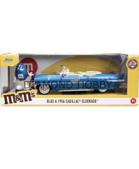 JADA TOYS 1/24 M&M BLUE & 1956 CADILLAC ELDORADO