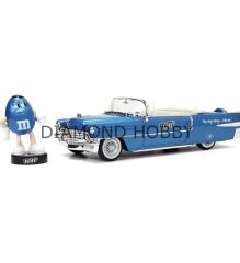 JADA TOYS 1/24 M&M BLUE & 1956 CADILLAC ELDORADO