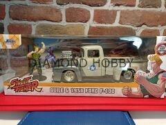 JADA TOYS 1/24 STREET FIGHTER GUILE & 1956 FORD F-100