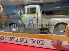 JADA TOYS 1/24 STREET FIGHTER GUILE & 1956 FORD F-100