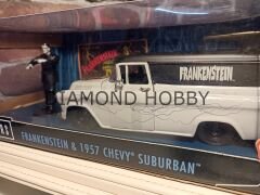 JADA TOYS 1/24 FRANKENSTEIN & 1957 CHEVY SUBURNAY