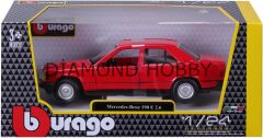BURAGO 1/24 ÖLÇEK MERCEDES-BENZ 190 E 2.6 KIRMIZI