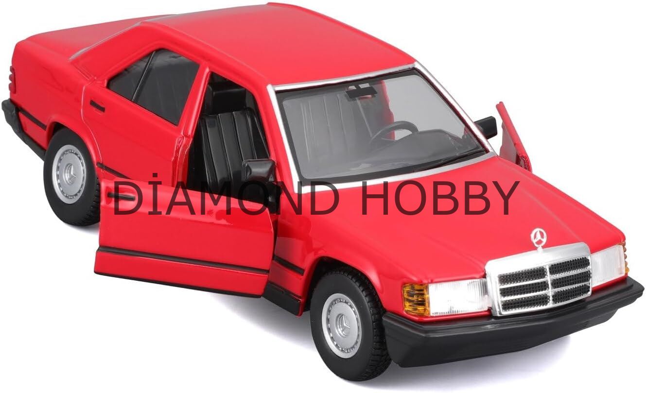 BURAGO 1/24 ÖLÇEK MERCEDES-BENZ 190 E 2.6 KIRMIZI