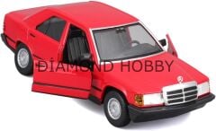 BURAGO 1/24 ÖLÇEK MERCEDES-BENZ 190 E 2.6 KIRMIZI