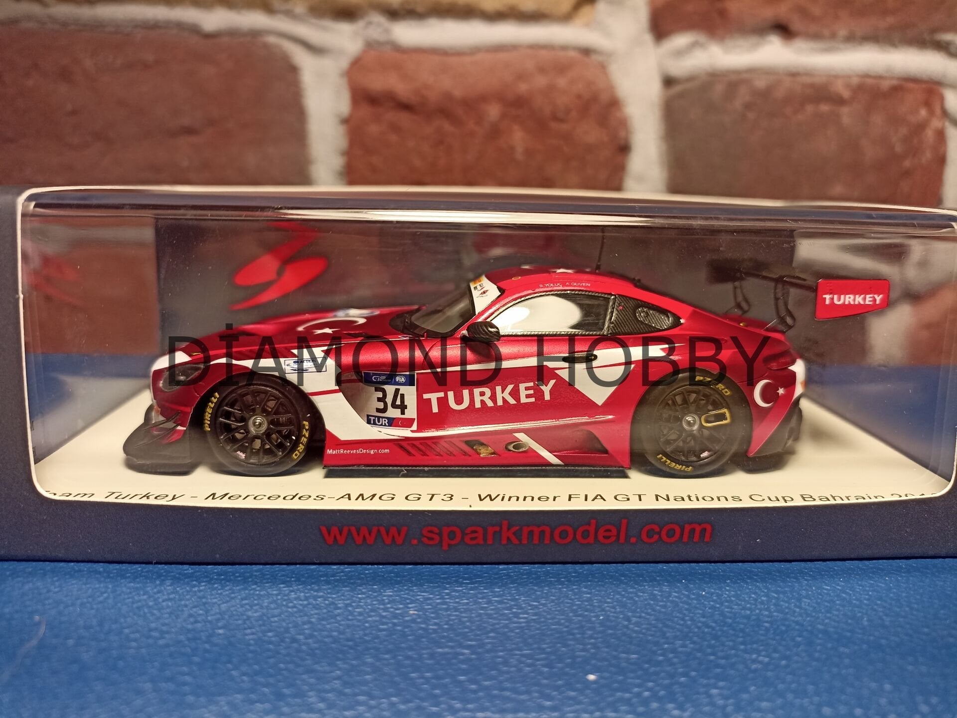 SPARK 1/43 ÖLÇEK TEAM TURKEY.MERCEDES AMG GT3 Winner BAHRAİN CUP