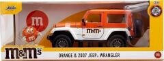 JADA TOYS 1/24 ÖLÇEK  M&M's ORANGE &2007 JEEP WRANGLER