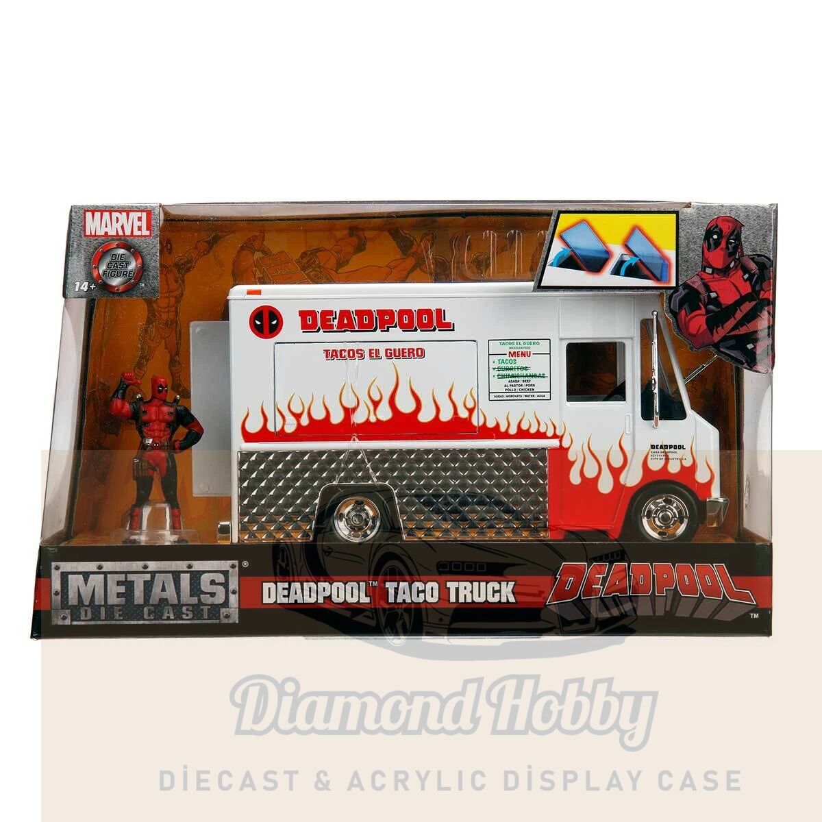 JADA TOYS 1/24 ölçek DEADPOOL & TACO TRUCK