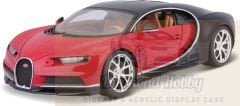 BURAGO 1/18 ÖLÇEK Bugatti Chiron kırmızı-siyah