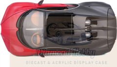 BURAGO 1/18 ÖLÇEK Bugatti Chiron kırmızı-siyah