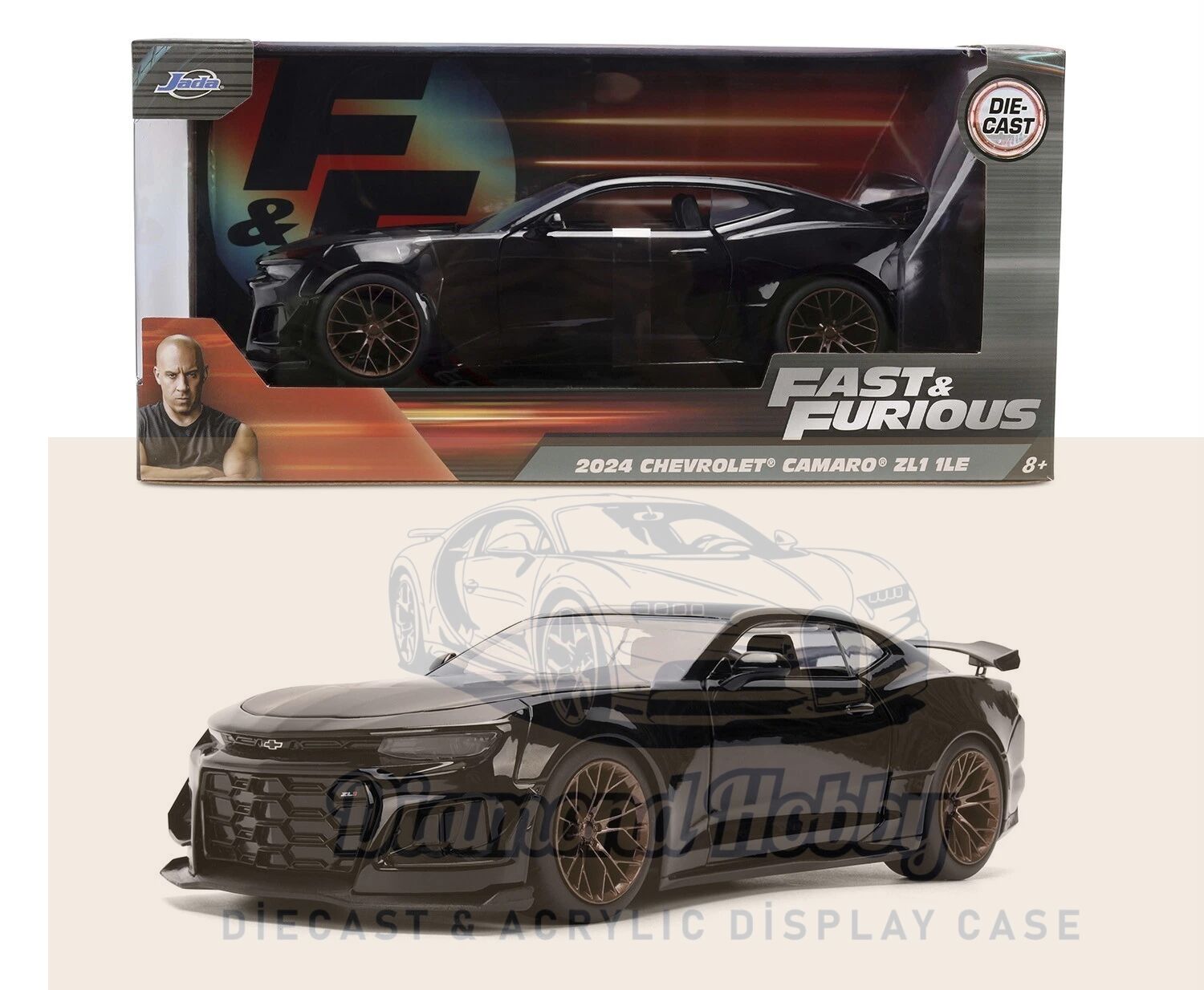 JADA TOYS 1/24 ÖLÇEK  FAST &FURIOUS 2024 CHEVROLET CAMARO ZL1 1LE
