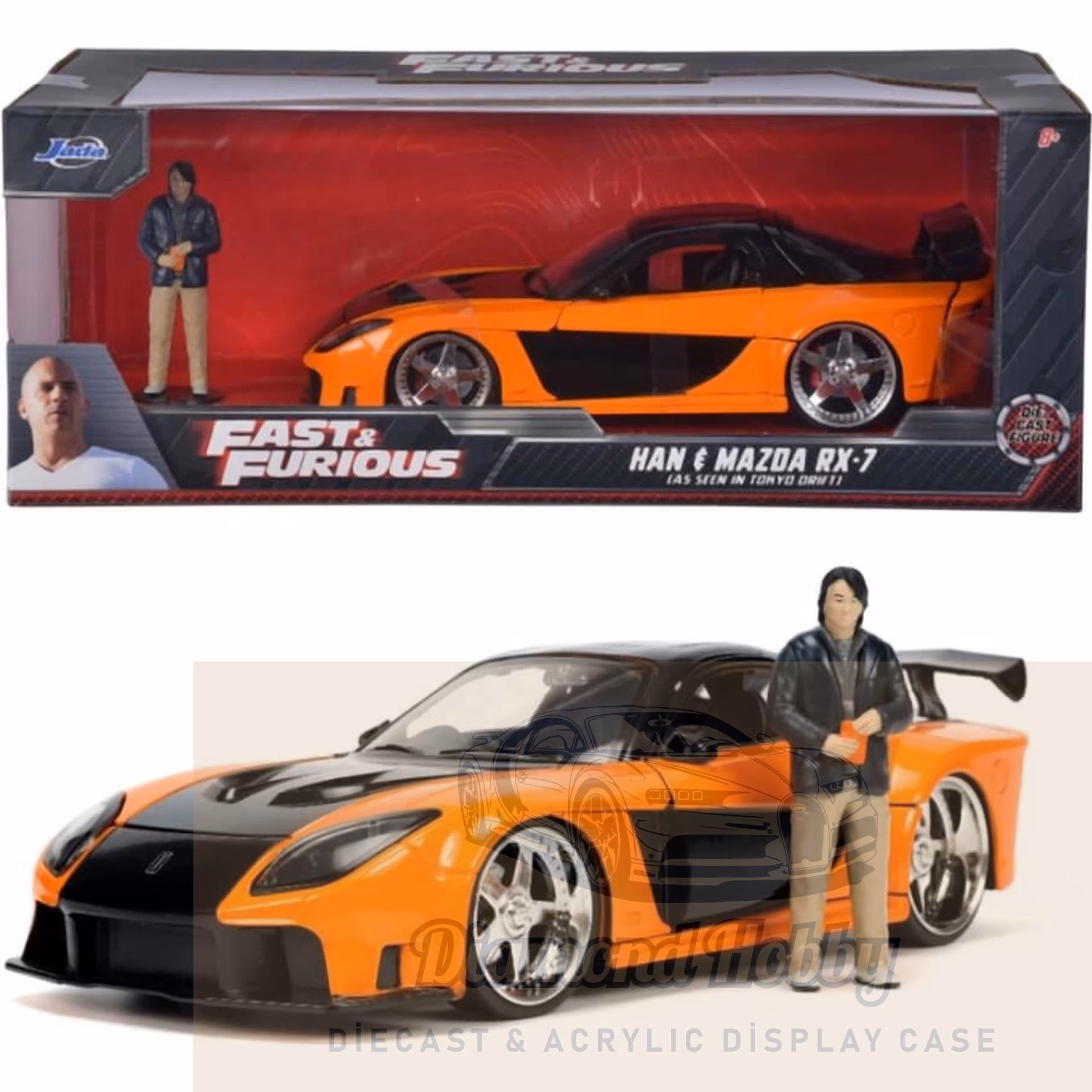 JADA TOYS 1/24 ÖLÇEK FAST&FURIOUS HAN & MAZDA RX-7