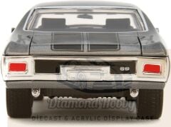 JADA TOYS 1/24 ÖLÇEK FAST & FURIOUS 1970 CHEVROLET CHEVELLE SS-GRİ