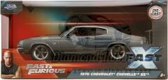 JADA TOYS 1/24 ÖLÇEK FAST & FURIOUS 1970 CHEVROLET CHEVELLE SS-GRİ