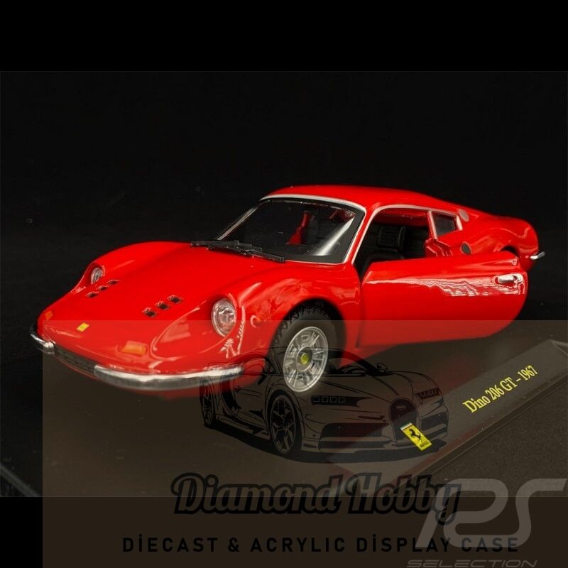 BURAGO 1/24 ÖLÇEK  FERRARİ DİNO 206-1967  KIRMIZI RENK